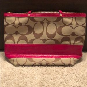 Coach tote bag with pink accents